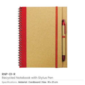 Recycled Notebook with Stylus Pen - Image 7