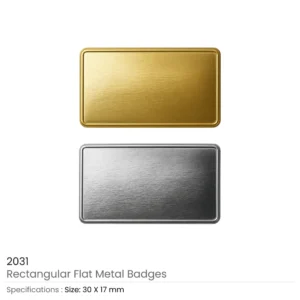 Rectangular Flat Metal Badges with Magnet Attachment - Image 5