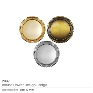 Round Flower Design Logo Badges - Image 7