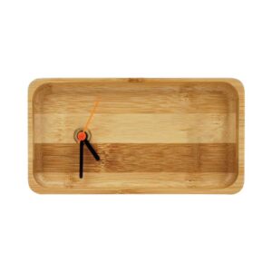 Rectangular Bamboo Desk Clock