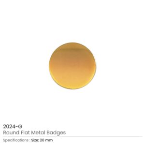 Round Flat Badges Gold