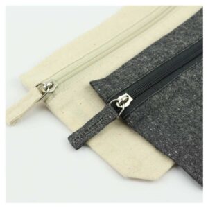 Cotton Pouch with front Zipper - Image 5