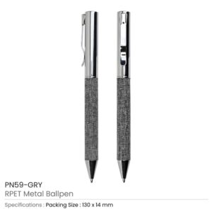 RPET Metal Ball Pens - Image 3