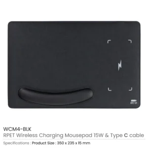 RPET Wireless Charging Mousepads 15W and Type-C - Image 3