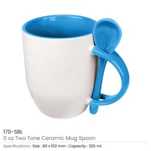 Ceramic Mugs with Spoon - Image 5
