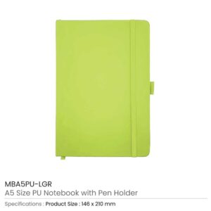 A5 PU Notebooks with Pen Holder - Image 14