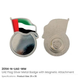 UAE Flag Design Badges in Metal with Attachment - Image 6