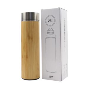 Bamboo Flask with Temperature Display - Image 5