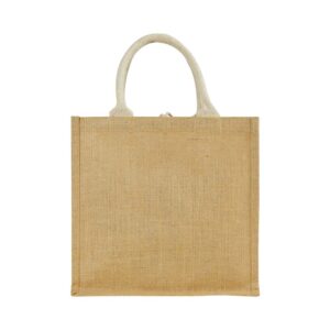 Eco-Friendly Jute Bags with Front Cotton Pocket & Button Closure - Image 4