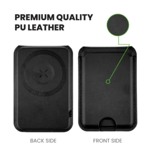 Magsafe Wireless Charger 15W with Phone Stand & Card Slot - PU Leather - Image 4
