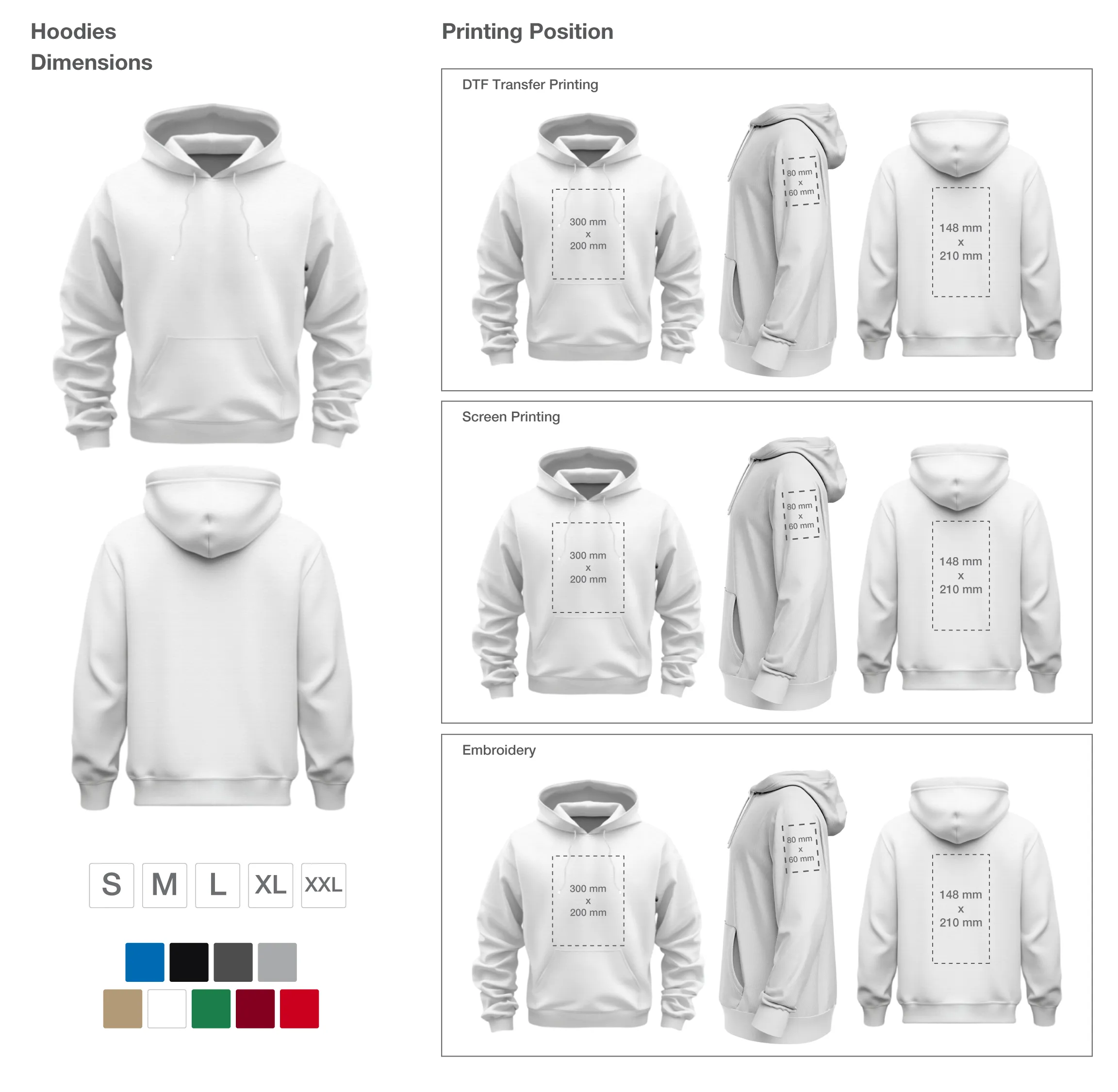 Fleece Oversized Pullover Hoodie Printing Details