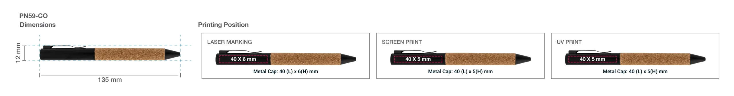 Eco-friendly Metal Pen Printing Details