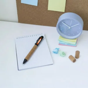 Eco-friendly Metal Pens Black with Cork Barrel and Black Ink - Image 8