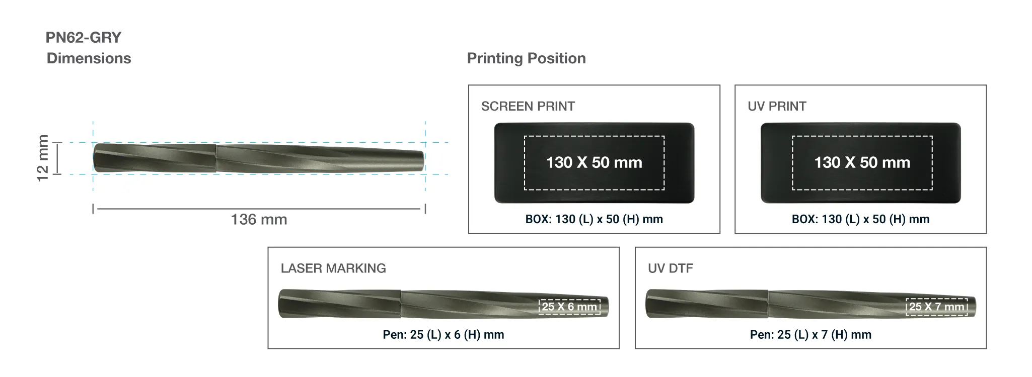 Rollerball Pen Swirl Design Printing Details