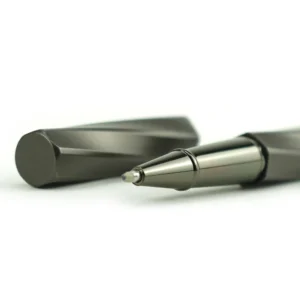 Rollerball Pens Swirl Design in Gunmetal Finish with PU Leather Box - Image 3