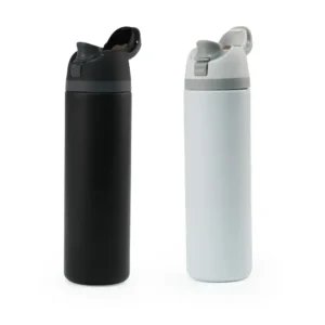 SS Bottles with Straw & Push Button Lid - Double-Wall Vacuum, 1Liter - Image 4
