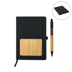 rPET and Bamboo Notebook with Pen Gift Sets