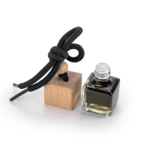 Hanging Car Diffuser Bottle with Bamboo Lid – Black Ice Fragrance - Image 5