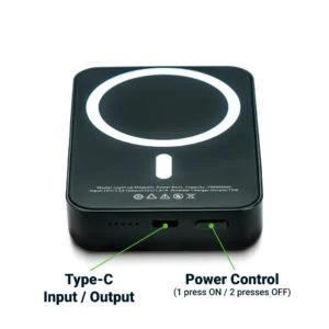 MagSafe Wireless Powerbank with Light-Up Logo, 15W Fast Charging, 10K mAh - Image 5