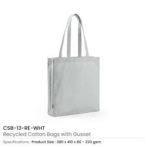 Recycled Cotton Tote Bags with Gusset 220 GSM - Image 8